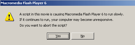 Image of a Flash error message