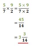 answer is 3 3/14